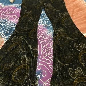 Velvet paisley bell bottom
